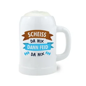 Bierkrug "scheiss da nix"